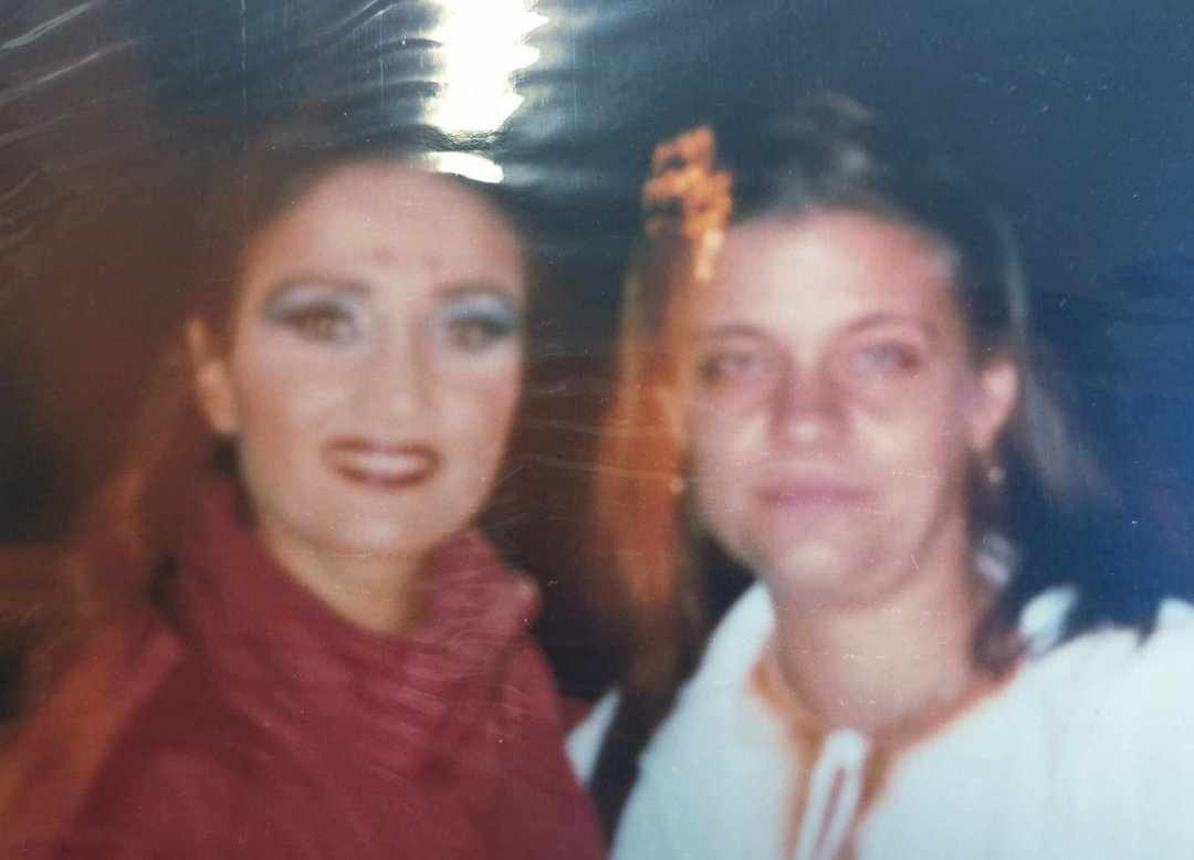 Csengeri Ottilia színpadi sminkben, előadás után