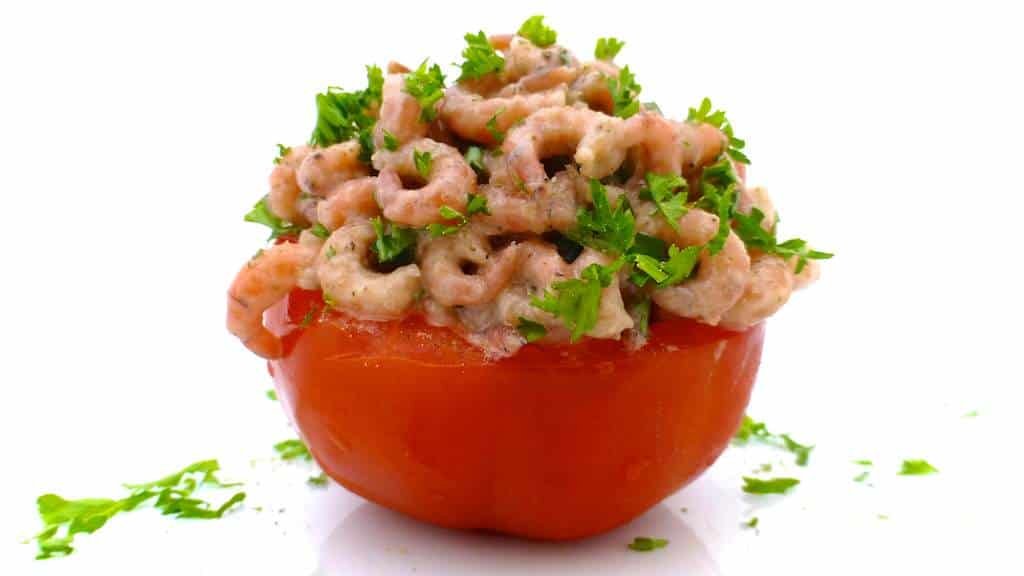 Tomate aux crevettes